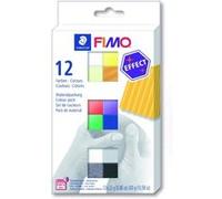 STAEDTLER - Fimo® effect - Set 12 pains pâte à modeler - 25 Grammes - Couleurs assorties - 8013 C12-1