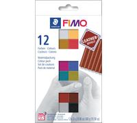 COFFRET FIMO EFFECT CUIR 12 DEMI BLOCS 12x25 g / 8013 C 12-2