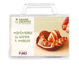 Coffret FIMO - Le goûter miniature (Croissant) - pâte polymère - mallette pratique - dès 8 ans