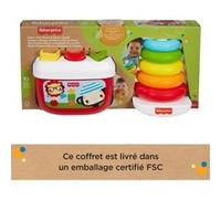 Coffret Fisher Price Mes premiers blocs Pyramide et Arc en ciel Multicolore G