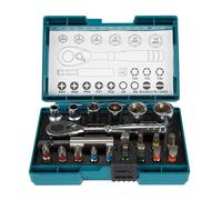 Makita Makita Bit-Set 21 pièces avec clé à cliquet dans boîte plastique B-54081 Quantité:1