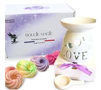 Coffret Floral-Lin-Muguet-Bois De Rose-Fleur De Sakura-16pcs-256grs-1 Brule Parfum-Fondant Parfumé Pour Bruleur En Cire De Soja Naturelle Fait Main-Coffret Cadeau