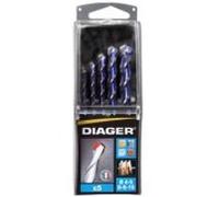 Diager, Coffret 5 Forets Multi Matériaux Ø4-5-6-8-10