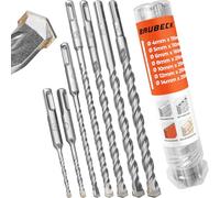Coffret forets SDS Plus BAUBECK 7 pcs Ø4-14 x 210 mm - Acier 40CR, forets béton, pierre, SDS, foret percussion, outil pro durable