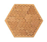 Coffret Fractal en Bois CRGANGZY - Puzzle Défi de Réflexion Inversée sans Image pour l'Entraînement Cérébral, Soulagement du Stress, Puzzle en Bois pour Enfants et Adultes, Fête en Famille