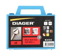 Coffret fraise conique DIAGER HSS 90° 8,3-10,4-12,4-16,5-20,5mm (5 pièces) - 504C