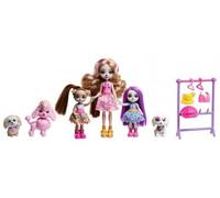 Coffret Gala enchante pour enchantimals - Famille dwyla et Chiens - poupees, Figurines Animaux, Accessoires - Set Jouet avec Carte Tigre