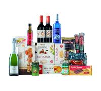 Coffret Gastronomique de Noël Espagnol Deluxe, 19 Articles Premium, Assortiment Chorizo, Saucisson, Huile d'Olive, Polvorones, Mantecados, Turron, Collection Gourmet