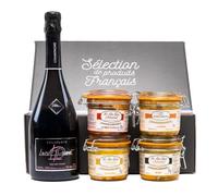 Coffret Gaztelu - Relais Gourmet | Sélection de Foies Gras Entiers Nature, Armagnac, Sauternes, Piment d’Espelette AOP + Accompagnement | Artisanal Français | Sans Conservateurs, Additifs ni Colorants