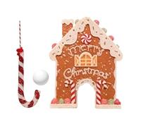 Coffret golf Bonhomme en pain d'épices | Mini-golf de Noël | Jeu balles golf en feutre avec putter canne bonbons et cibles maison pain d'épices | Accessoires golfs jeux familiaux pour Cadeau Noël