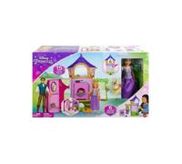 Coffret Grande Tour de Raiponce - Poupée Mannequin Disney Princesse Raiponce - 15 Pieces - Set Jouet Fille Et Une Carte Animal