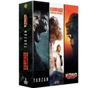 Coffret Action Grands Singes - Collection De 3 Films - Rampage - Hors De Contrôle + Tarzan + Kong - Pack