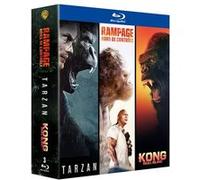 Coffret Action Grands Singes – Rampage, Tarzan, Kong – Blu-ray