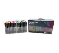 Graph'it - Coffret 80 marqueurs à alcool double pointe - fine et biseautée