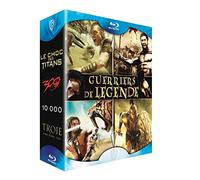 Coffret Guerriers de Légende – Le Choc des Titans, 300, 10 000, Troie – Blu-ray