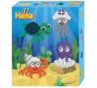 Coffret HAMA Les Animaux Marins - 2500 perles à repasser taille MIDI et 1 plaque - Loisirs créatifs dès 5 ans