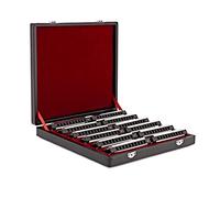 Coffret Harmonica Chromatique 12 Pièces avec Étui, Argent