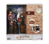 Coffret Harry Potter Sur Le Quai 9 3/4 : Poupée Mannequin Harry + Chouette Hedwige + Accessoires - Set Collector + 1 Carte Tigre
