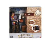 Coffret Harry Potter sur le quai 9 3/4 : Poupée Mannequin Harry + Chouette Hedwige + Accessoires - Set Collector + 1 Carte Tigre