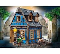 Coffret History médiéval 70958 Maison Bleue à colombages - pour playmobile + 1 Carte Tigre