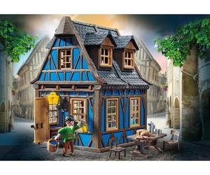 Coffret History médiéval 70958 Maison Bleue à colombages - pour playmobile + 1 Carte Tigre