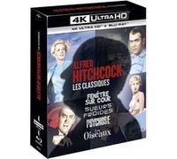 Alfred Hitchcock, Les Classiques : Fenêtre Sur Cour + Sueurs Froides + Psychose + Les Oiseaux - 4k Ultra Hd + Blu-Ray