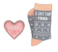 Coffret Hiver au Chaud - Chaussettes et Chaufferette Coeur