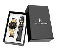 Coffret Homme - ESSENTIAL 389C032 - Montre Dorée - Bracelet Cuir Noir - 40,5 mm