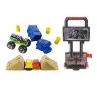 Coffret hot wheels monster jam : mallette grand stade avec un vehicule + accessoires hot wheels - mattel G