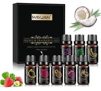 Coffret Huile De Parfumée Fruitées 8x10ml,Huiles Parfumées Fruitées Pour Huiles Essentielles Diffuseur-Mangue,Fruit De La Passion,Fraise,Pastèque,Noix De Coco,Ananas,Banane,Raisin
