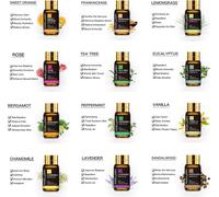 Coffret Huiles Essentielles 20pcs, Coffret Cadeau D'huile Essentielle Pour Diffuseur, Humidificateur - Lavande Jasmin Eucalyptus Vanille Santal Orange Douce Rose Bergamote Et Plus