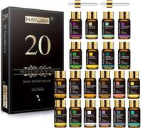 Coffret Huiles Essentielles 20pcs, Coffret Cadeau D'huiles Essentielles Pour Diffuseur Humidificateur - Lavande Vanille Citron Bergamote Cèdre Néroli Menthe Verte Eucalyptus Citronné Et Plus