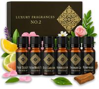 Coffret Huiles Essentielles Luxe - 6 Flacons 10ml Pures & Naturelles - Aromathérapie, Détente & Massage - Bien-Être Au Quotidien - Coffret Édition De Luxe - Huiles Qualité Supérieure