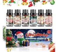 Coffret Huiles Parfumées Purificateur Naturel Longue Durée | 6 Huiles Parfumées de Noël et Fêtes Bougies, Savons, Maison, Voiture, Salon, Chambre, Bureau, Bain, , Automne