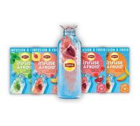 Coffret Infusion - Lipton - Infuse à Froid - Été Healthy - 4 Parfums (60 sachets et 1 Gourde)