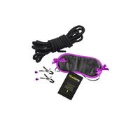 Coffret Initiation Bondage Érotique Accessoires Bandeau Corde Pinces Carte SM