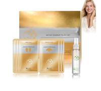 Coffret Instant Skin Essence Collagen - Essence Hydratante Et Tonifiante Pour Les Joues Et Le Front, CrèMe Raffermissante Au CollagèNe, Kit De Soin Hydratant Pour Le Visage Traitement (1 SET)