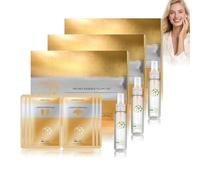 Coffret Instant Skin Essence Collagen - Essence Hydratante Et Tonifiante Pour Les Joues Et Le Front, CrèMe Raffermissante Au CollagèNe, Kit De Soin Hydratant Pour Le Visage Traitement (3 SET)