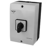 Coffret inverseur de source manuel 40A monophasé ou triphasé pour groupe électrogène - Avec position 0