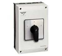 Coffret inverseur de source manuel 63A monophasé ou triphasé pour groupe électrogène - Avec position 0