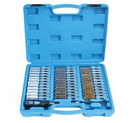 COFFRET JEU DE 38 BROSSES DE NETTOYAGE INJECTEURS, BOUGIES ACIER LAITON NYLON