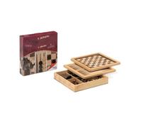 Coffret jeux de dames, d'échecs et de backgammo…