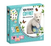 Coffret jeux éducatif - LANGUE AU CHAT - Mon premier coffret des animaux - Dès 2 ans - 3 jeux d'éveil