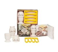 Coffret J'peux Pas, J'ai Brunch Avec Mon Chat ! - 20 Recettes Gourmandes Autour Des Oeufs ! 2 Coquetiers Chats, 1 Emporte-Pièce Poisson