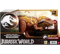 coffret Jurassic World - Dinosaure Megalosaurus 30 cm avec son, Epic Evolution - Rugissement Feroce - Set Figurine articulée et carte