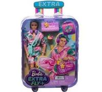 Coffret Ken voyage tenue plage 15 accessoires - Collection vacances Barbie Extra Fly - Set poupee articulee et carte