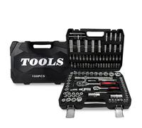 Coffret Kit Outils 108 pcs BM TOOLS BMT-108-PCS Clé à Cliquet Douille Acier Vanadium Douilles, Mécanicien, Garagiste, Bricoleur