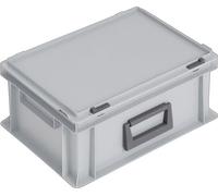 Lockweiler coffret plastique L400xl300xH183 mm PP 1 manche fermoir coulissant gris 14 l Quantité:1