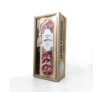 La Cave À Saucisson - Apéro & Tapas - Coffret Avec 1 Planche De Découpe Intégrée, 1 Couteau À Saucisson De Type Laguiole Et 1 Livre De Recettes Apéro Et Tapas