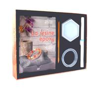 Coffret la résine époxy - Techniques et tutos pour réaliser 5 projets: Un livre explicatif, deux moules (bracelet et boîte à bijoux) et une spatule et un tapis en silicone